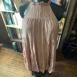 Lulu’s Vacation Days black collared button down XL shirt dress